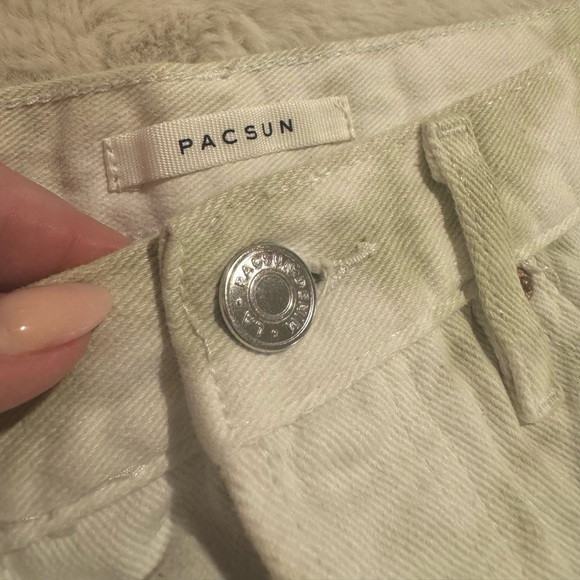 Pacsun Ultra High Rise Tie Dye Denim Shorts - Picture 6 of 7